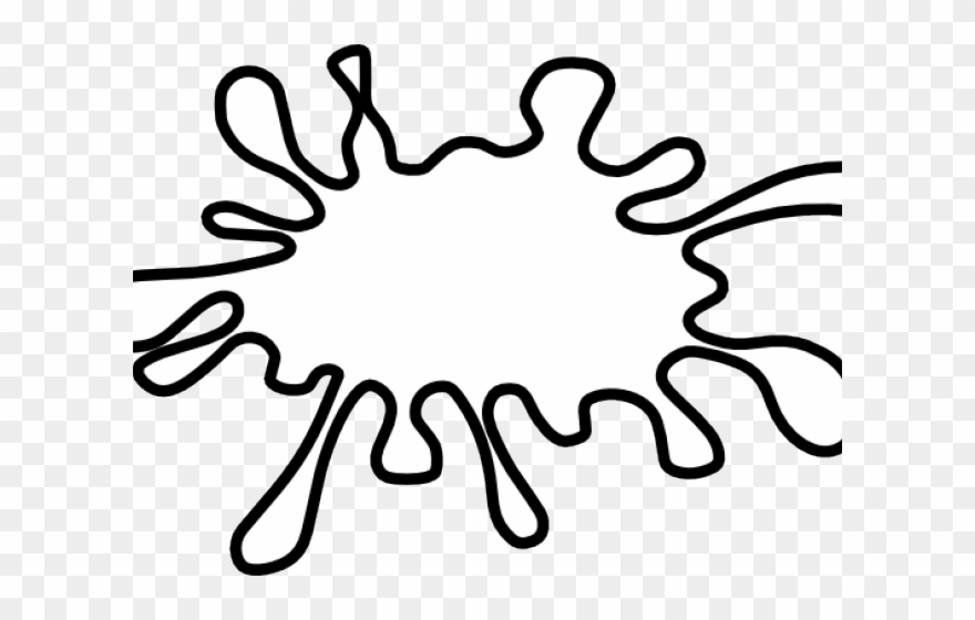 Splatter Clipart Dark - White Paint Splat Clipart - Png Download