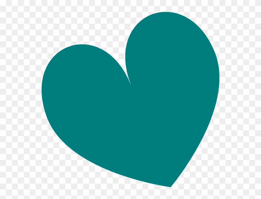 Teal Heart Clipart - Png Download