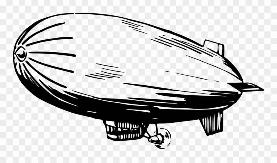 Hindenburg-class Airship Hindenburg Disaster Goodyear - Black And White Blimp Clipart
