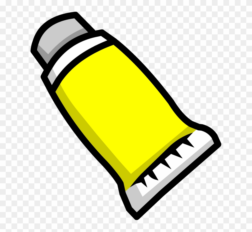 Yellow Face Paint - Club Penguin Paint Clipart