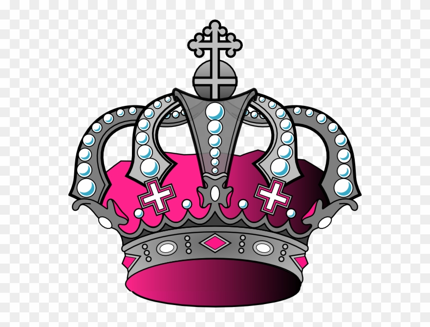 Silver Pink Crown Clip Art - Clip Art - Png Download