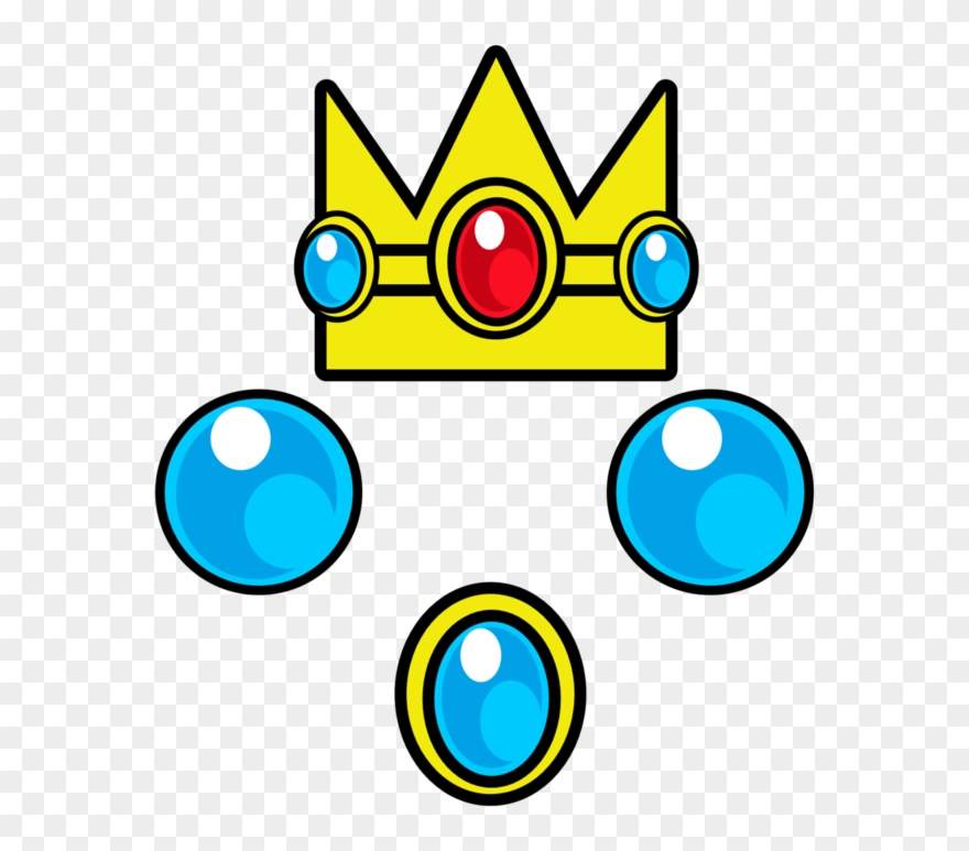Princess Peach Clipart Crown Pencil And In Color Princess - Super Mario Peach Crown - Png Download