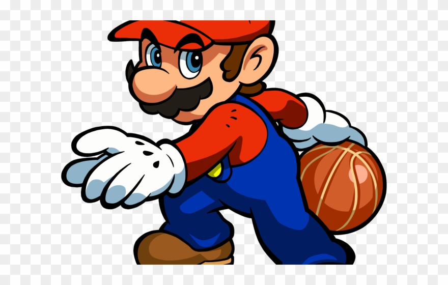 Super Mario Clipart Mario And Luigi - Mario Hoops 3 On 3 Mario - Png Download