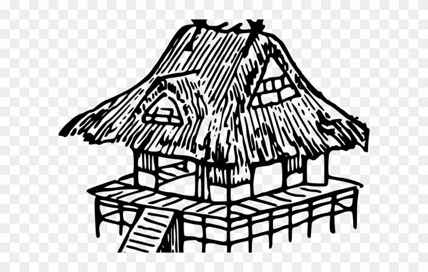 Hut Clipart Japanese - Nipa Hut Clip Art - Png Download