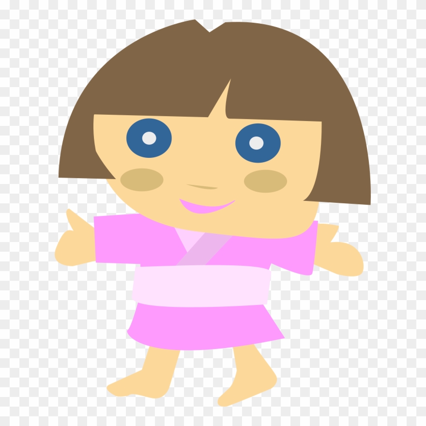 Mexican Wave By @ - Cute Japanese Cartoon Character Girl Clipart