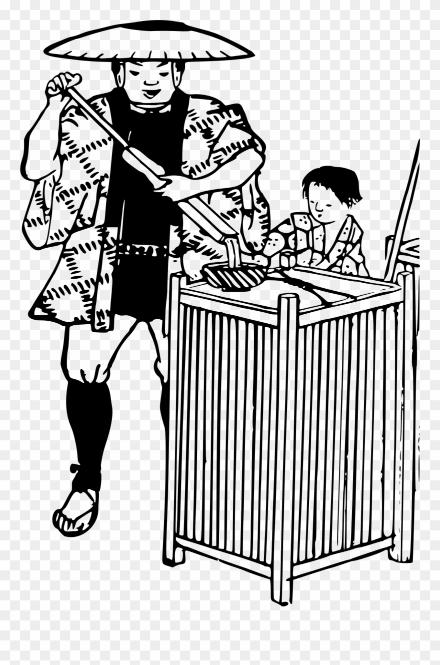 Seaweed Isinglass Seller Big - Japanese Cuisine Clipart