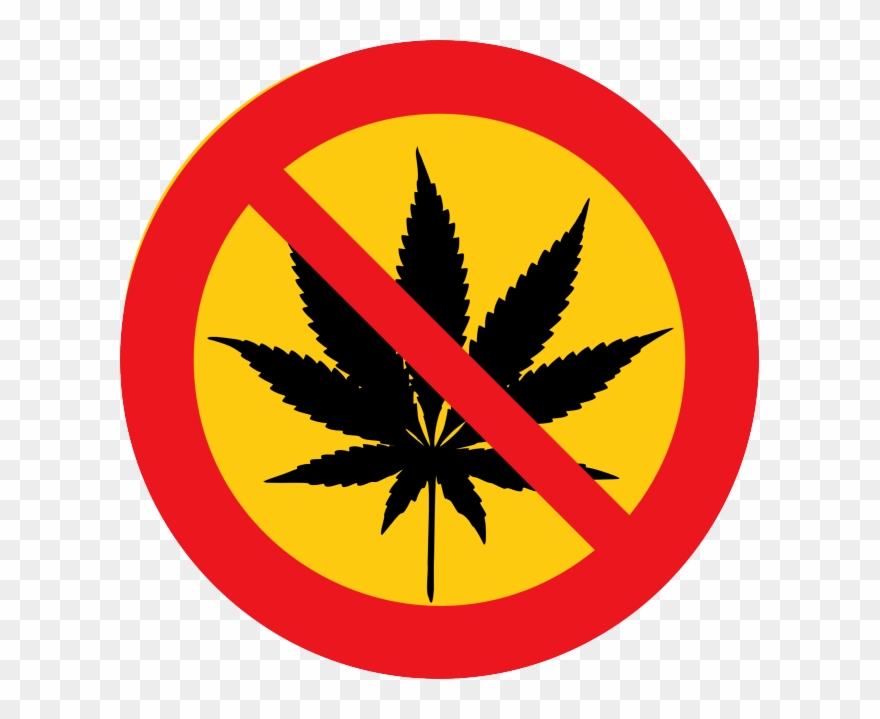 No Marijuana Clipart Cannabis Clip Art - Marijuana Leaf Crossed Out - Png Download