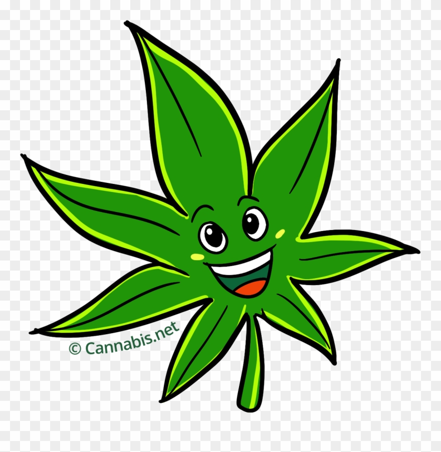 Marijuana Clipart Daun - Happy Cannabis Cartoon - Png Download