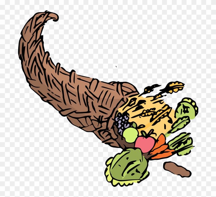 Horn Of Plenty A Tightly Woven Wicker Basket In The Clipart