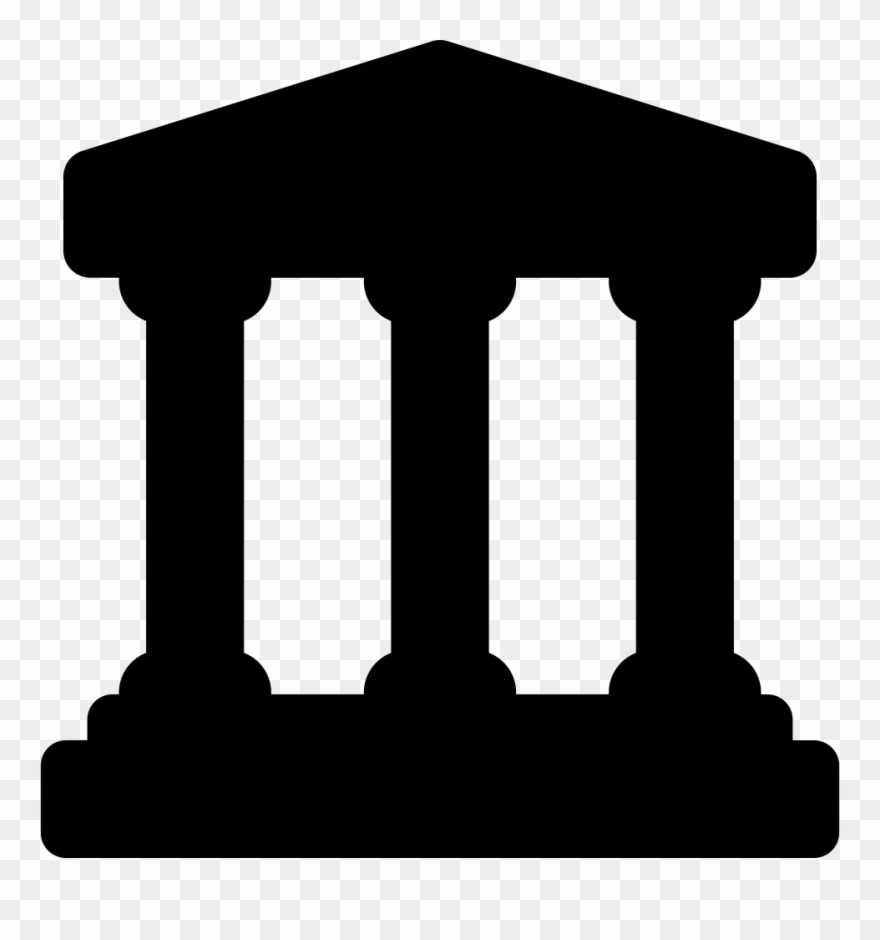 Bank Building With Svg Png Icon Free - Greek Pillar Icon Png Clipart