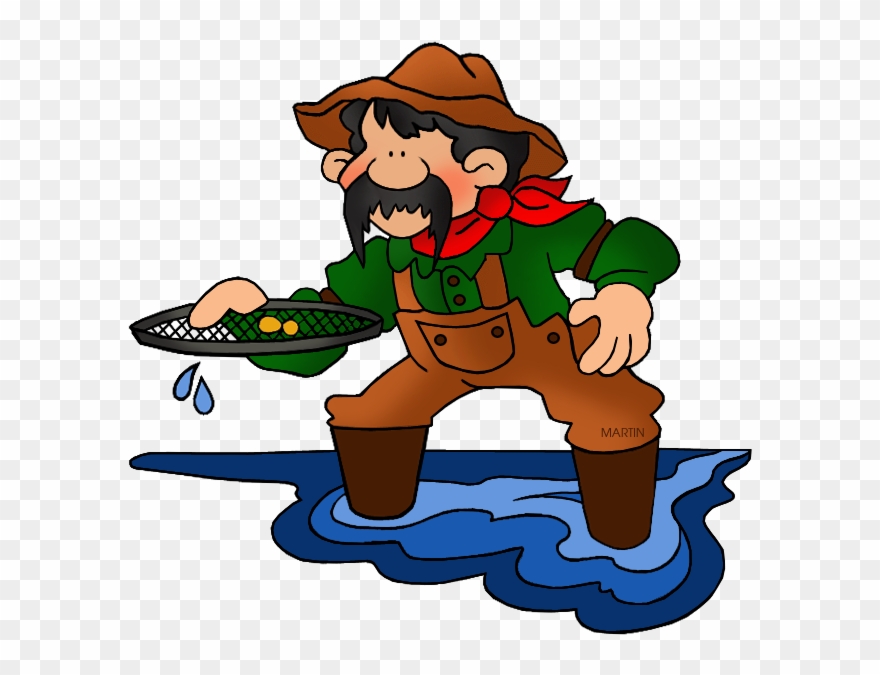 State Jewelry Of South Dakota - California Gold Rush Clip Art - Png Download