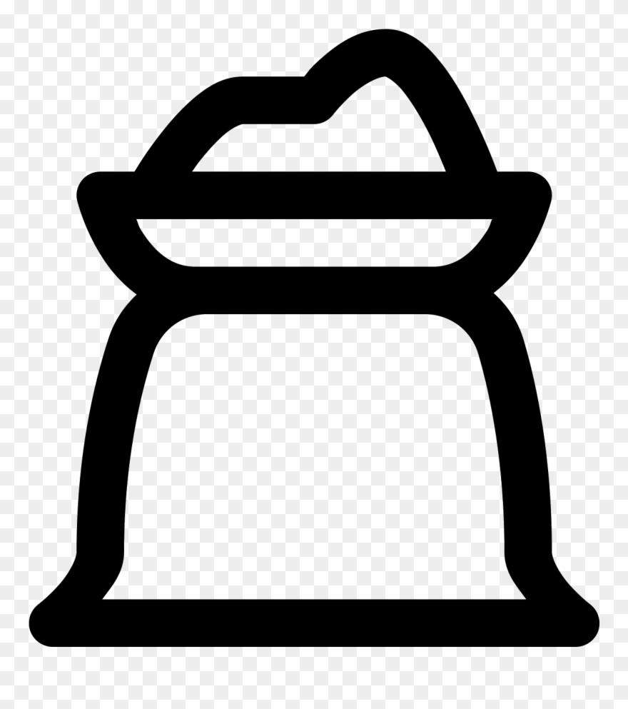 It Is A Drawing Of A Bag Or Sack Containing A Powder - Icona Sacco Di Farina Clipart