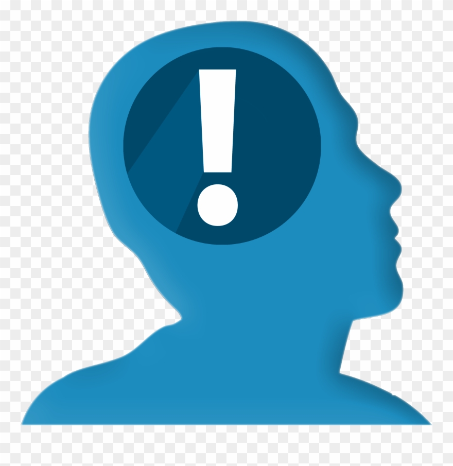 Head Profile With Exclamation Point - You Icon Clipart