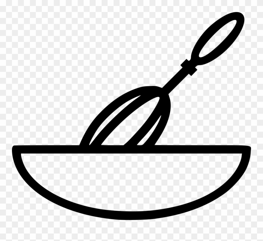 Wisk Mixer Svg Png - Mixing Bowl Clipart Black And White Transparent Png