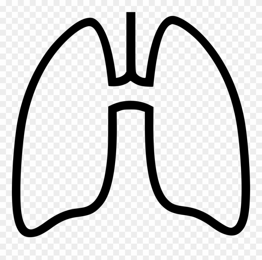 Clip Lung Outline Huge Freebie Download - Lung - Png Download