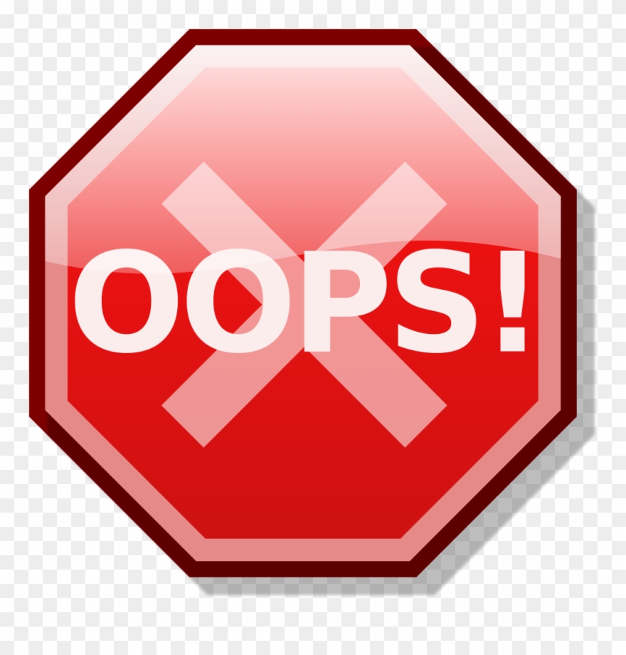 Oops Stop Sign Icon - Object With Hexagon Shape Clipart