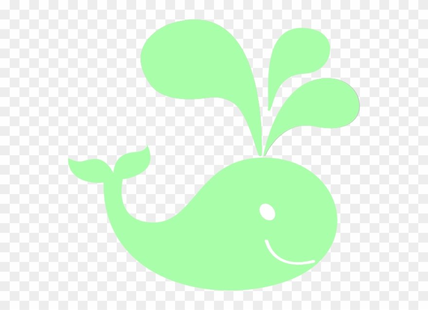 Mint Green Whale Clip Art At Clker Com Vector Clip - Clip Art - Png Download