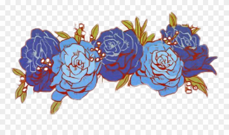 Flowercrown Flower Tumblr Blue Flower Crown Flowercrown - Victor Nikiforov Flower Crown Clipart