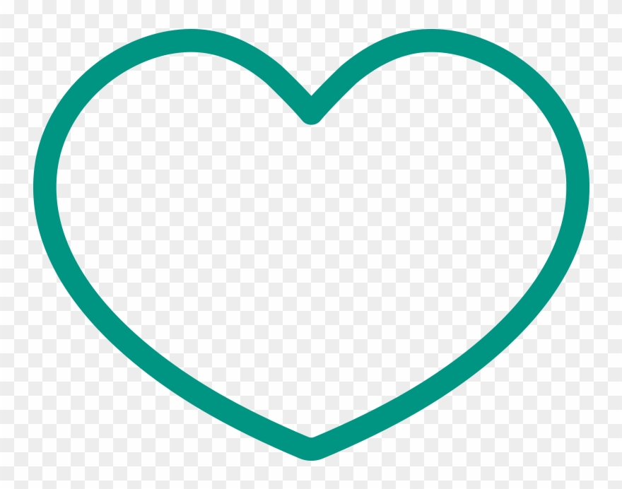 Care - Turquoise Heart Transparent Background Clipart