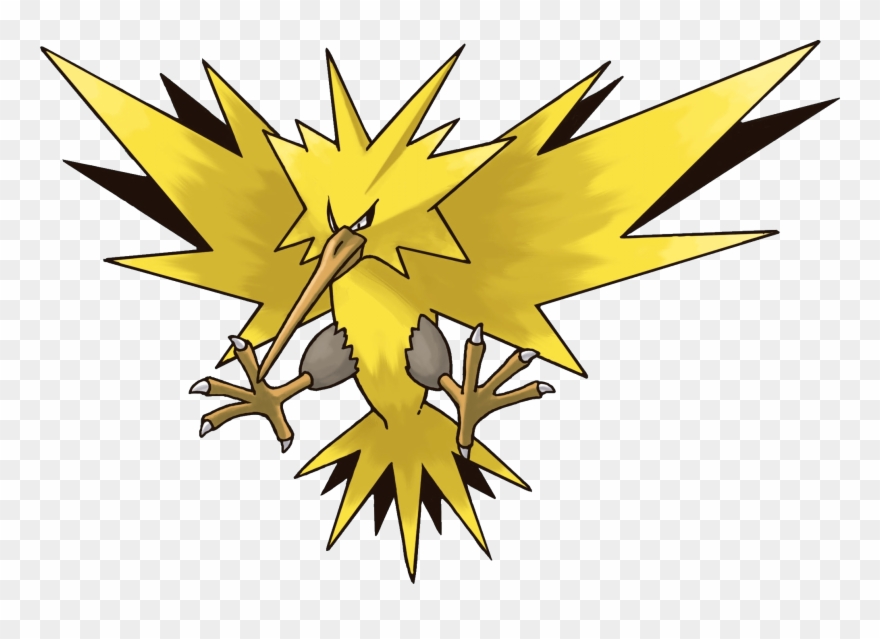 Zapdos Pokemon - Pokemon Moltres Vs Articuno Vs Zapdos Clipart
