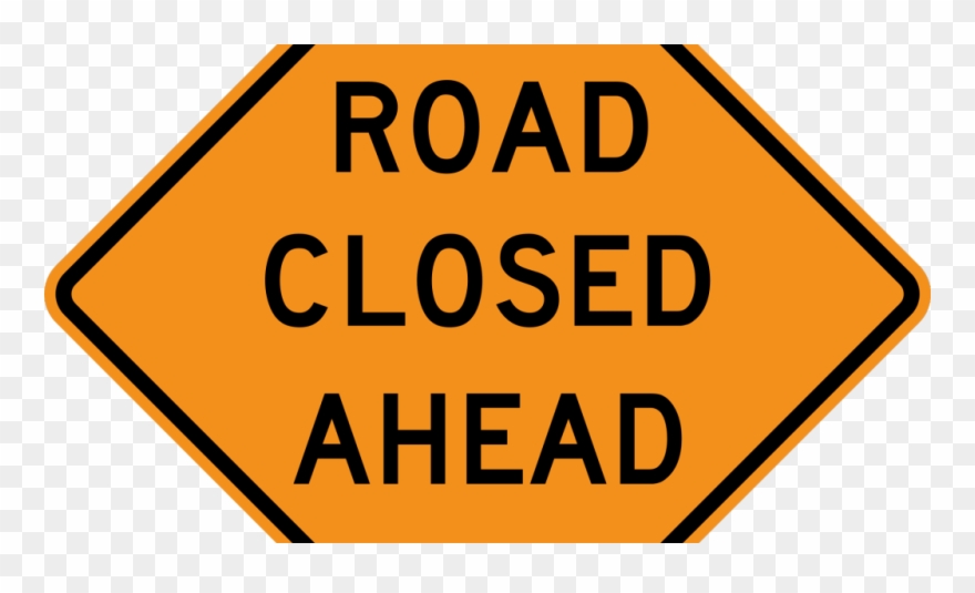 Highway 17 Closure North Of Wawa - Road Closed, Private, Fluorescent Orange Diamond Grade Clipart