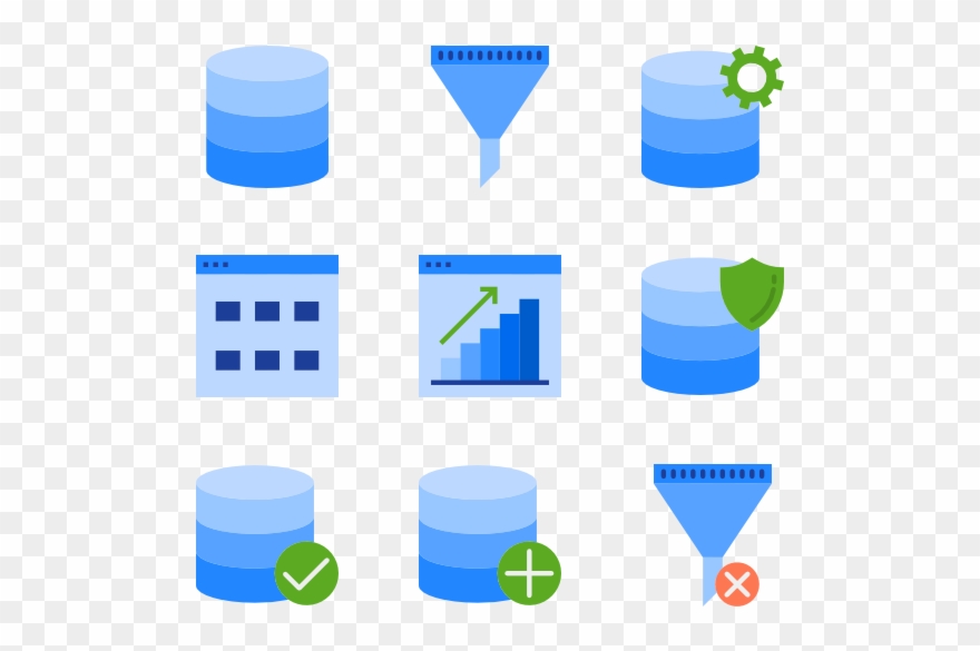 Vector Statistics Computer Data Image Black And White - Database Clipart