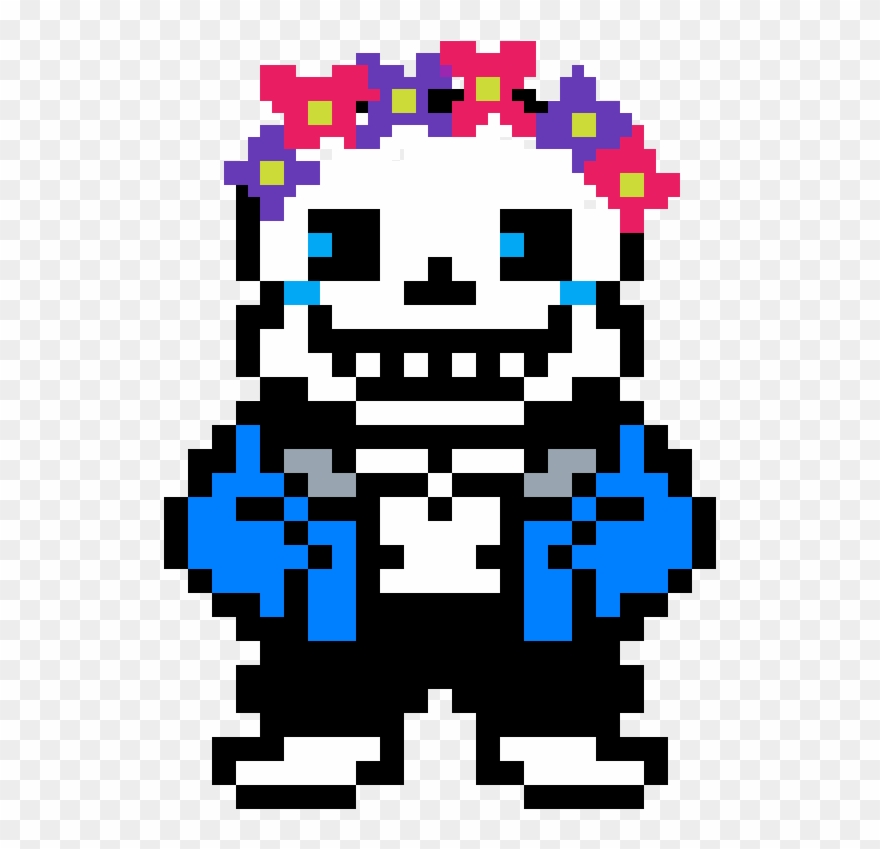 Sans With A Flowercrown - Sans Gif Clipart