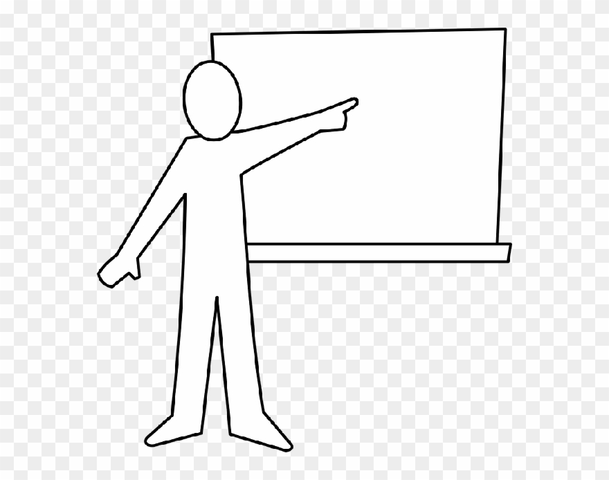 Lecture - Teacher Clipart Black Background - Png Download