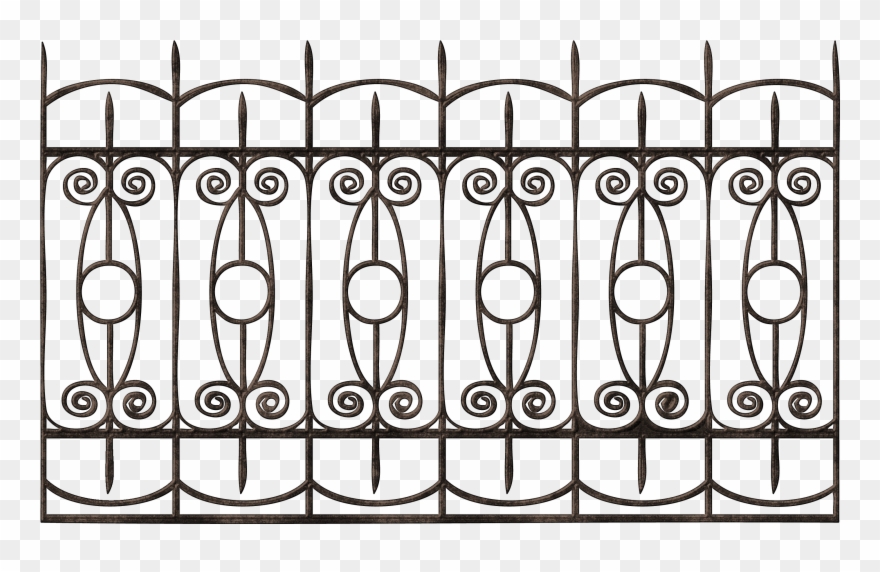 Clipart Freeuse Library Transparent Ornamental Iron - Transparent Iron Fence - Png Download