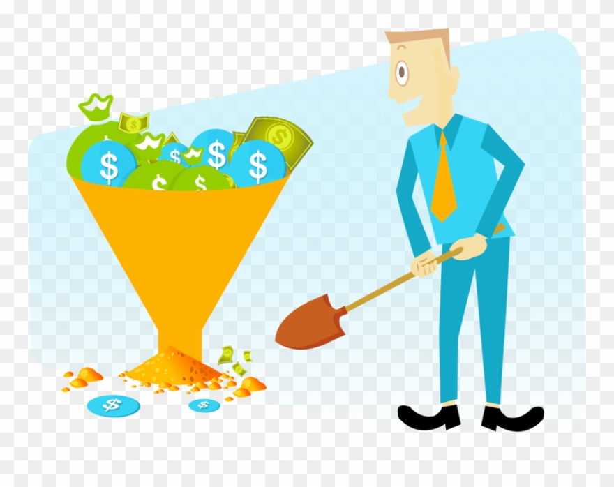 Cash In Sales Funnel - Sales Process Clipart