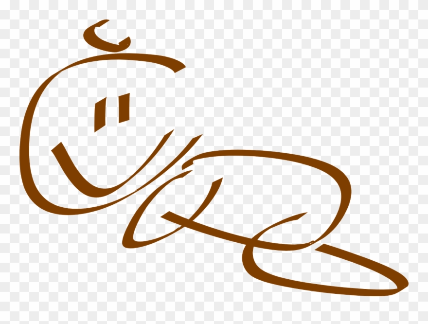 Baby Infant Brown - เด็ก ทารก ลาย เส้น Clipart