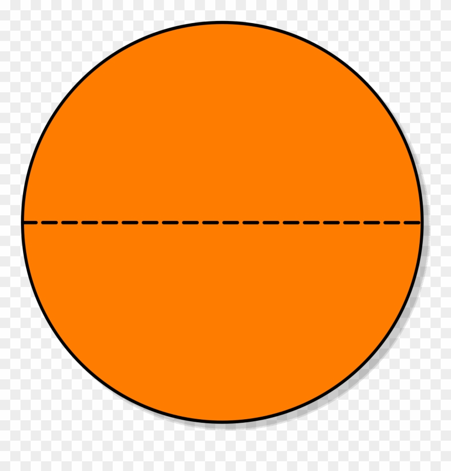File - Piechartfractionhalves - Svg - Circle Clipart