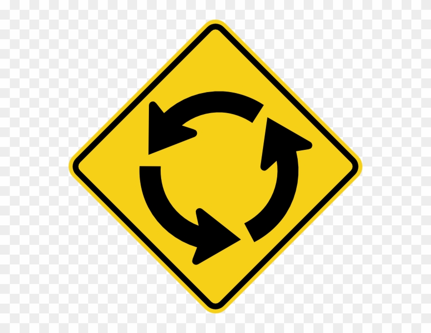Circular Intersection Sign Clipart