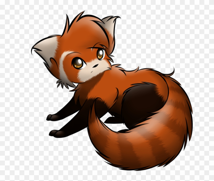 I Lub Red Panda's The Cutest Things Ever Panda Art, - Draw A Chibi Red Panda Clipart
