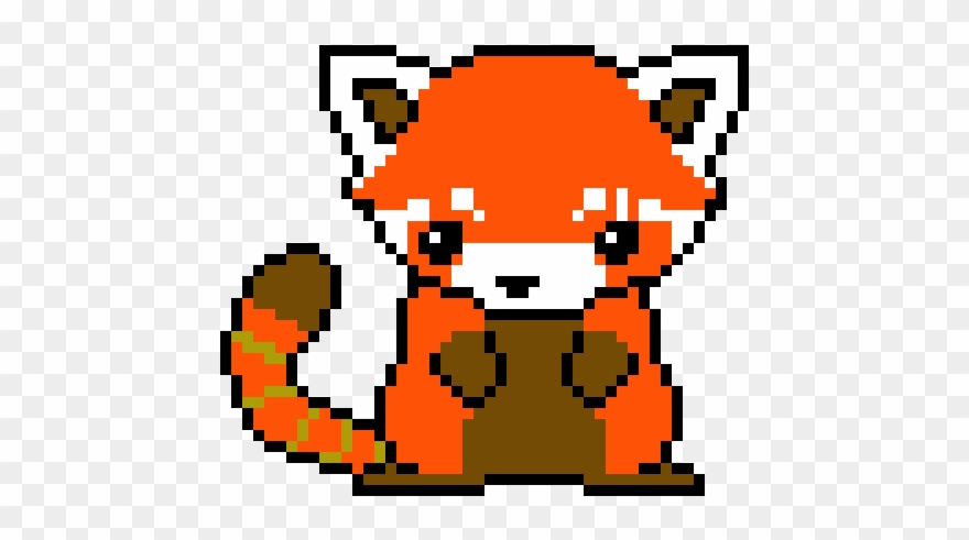 Red Panda - Perler Bead Red Panda Clipart