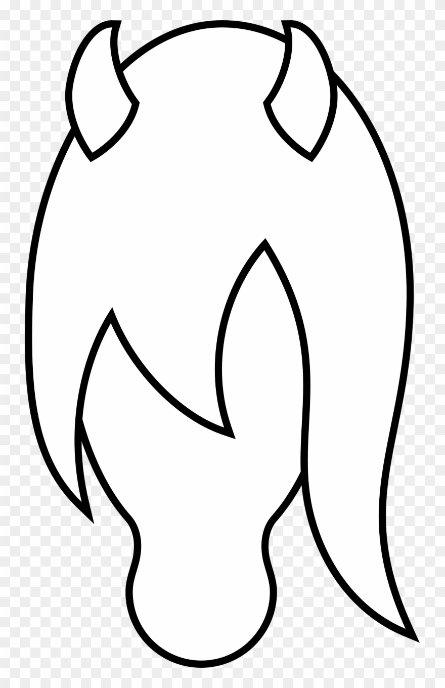 Logo Kepala Kuda Putih Clipart