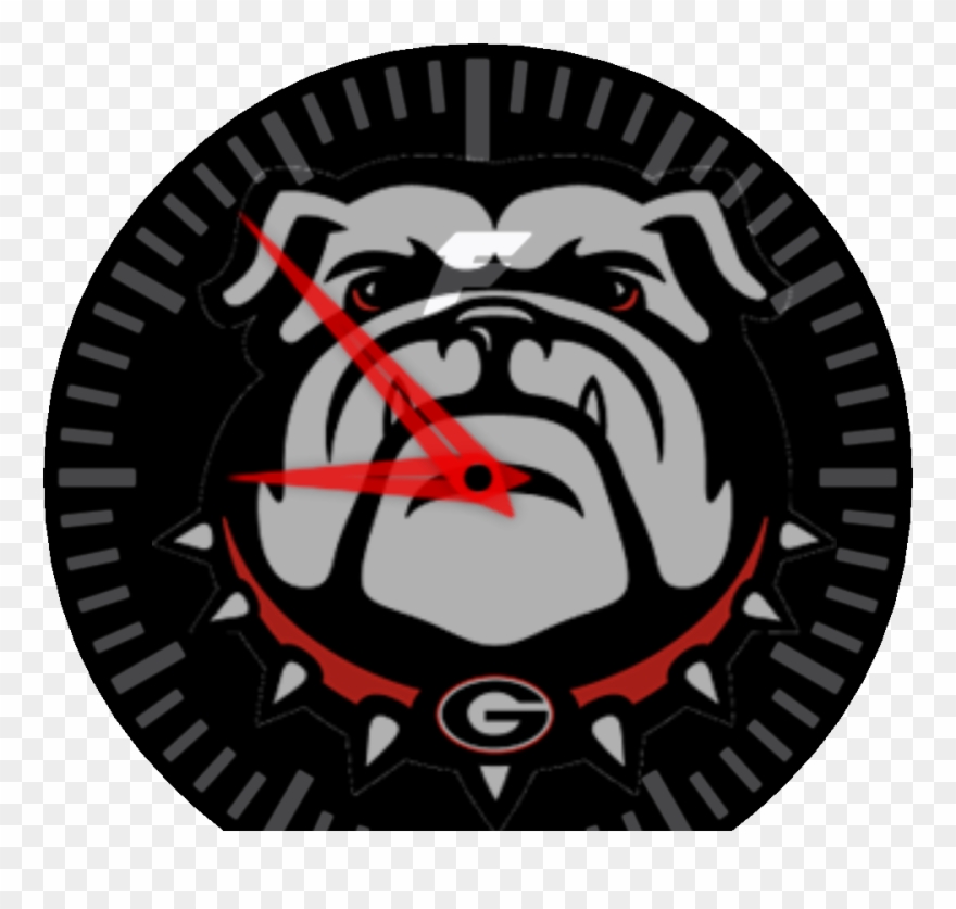 Georgia Bulldogs Analog- Hairy Dawg Watch Face Preview Clipart