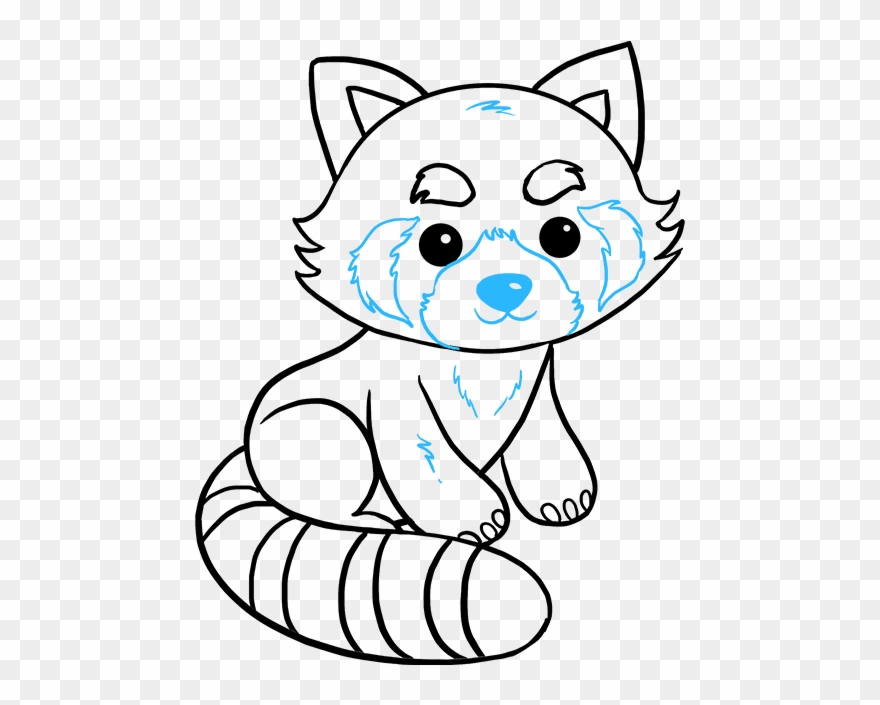 How To Draw Red Panda - Draw Red Panda Clipart
