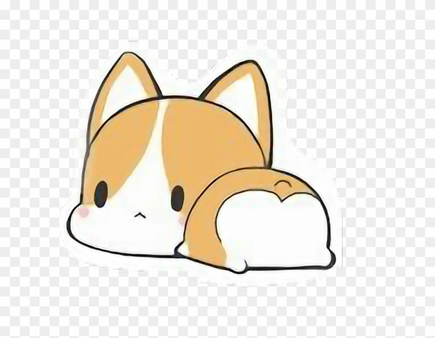 Corgi Butt Cute Puppy Freetoedit - Hình Vẽ Chó Corgi Clipart