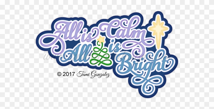 All Is Calm Title - Calligraphy Clipart