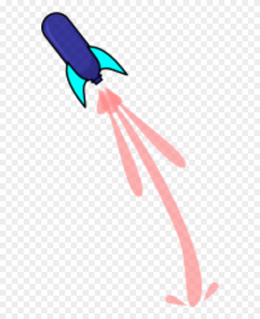 Missile Clipart Rocket Launching - Clip Art Bottle Rockets - Png Download