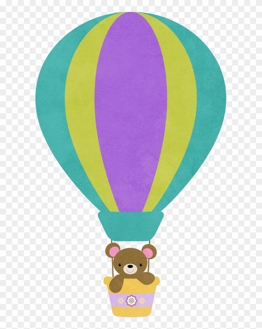 Patchwork Clipart Transparent - Air Balloon Birthday Purple - Png Download