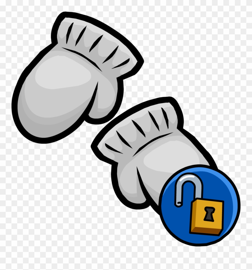 Grey Mittens Club Penguin - Club Penguin White Gloves Clipart