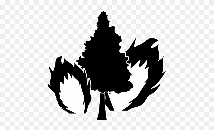 Wildfire Fire - Natural Disasters Black And White Clipart - Png Download