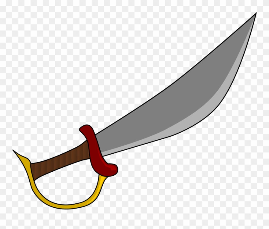 Knife Cutlass Sword Pirate Computer Icons - Cutlass Clipart - Png Download
