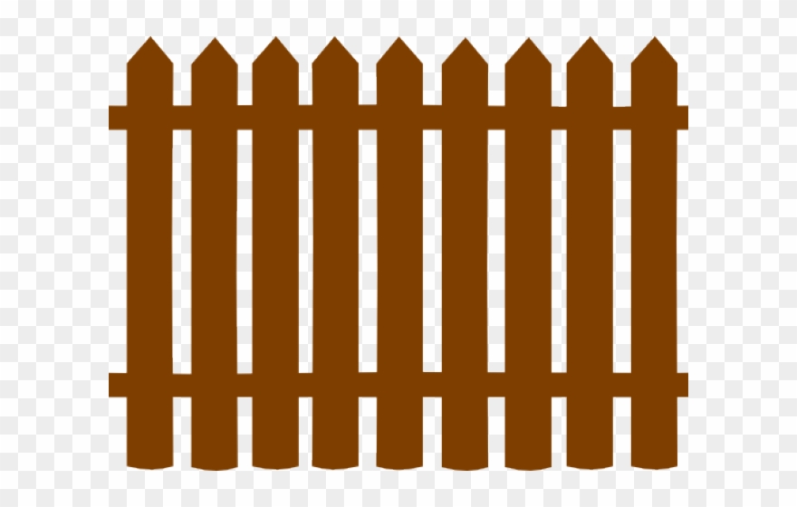 Gate Clipart Wooden Gate - Black Picket Fence Clipart - Png Download