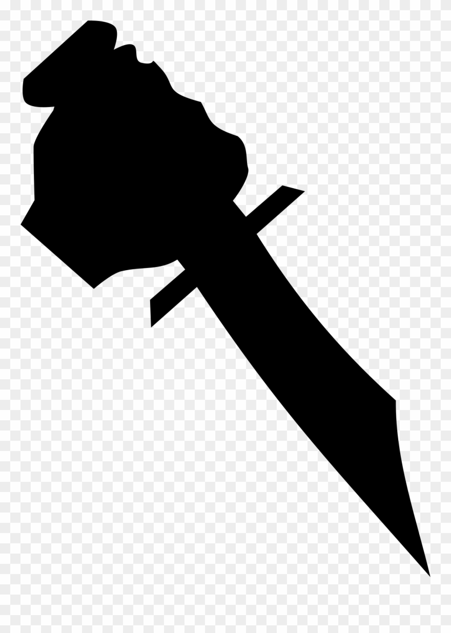 Silhouette Knife Stabbing Logo - Stab Clipart - Png Download