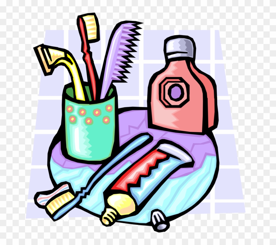 Vector Illustration Of Oral Hygiene Toothpaste Dentifrice - Things Used To Clean Our Body Clipart
