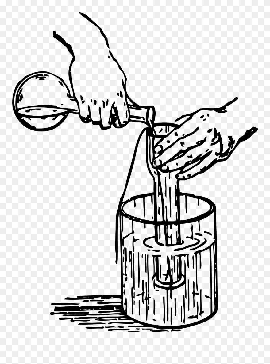 Flask Clip Art Download - Science Experiments Black And White - Png Download