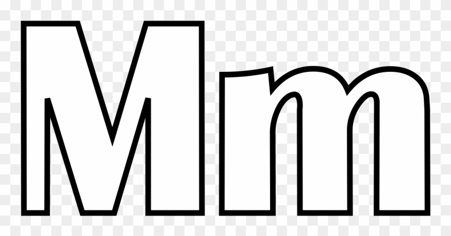 Open - Colour In Letter M Clipart
